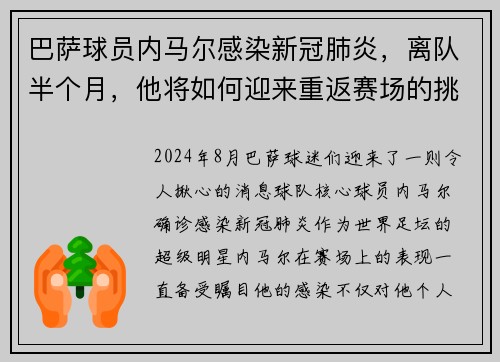 巴萨球员内马尔感染新冠肺炎，离队半个月，他将如何迎来重返赛场的挑战？ - 副本